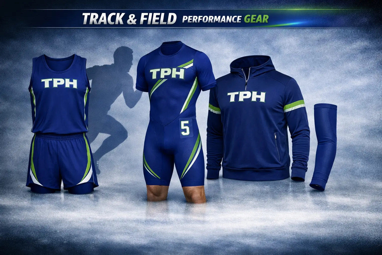 Track & Field custom uniform kit by TPH Sports
