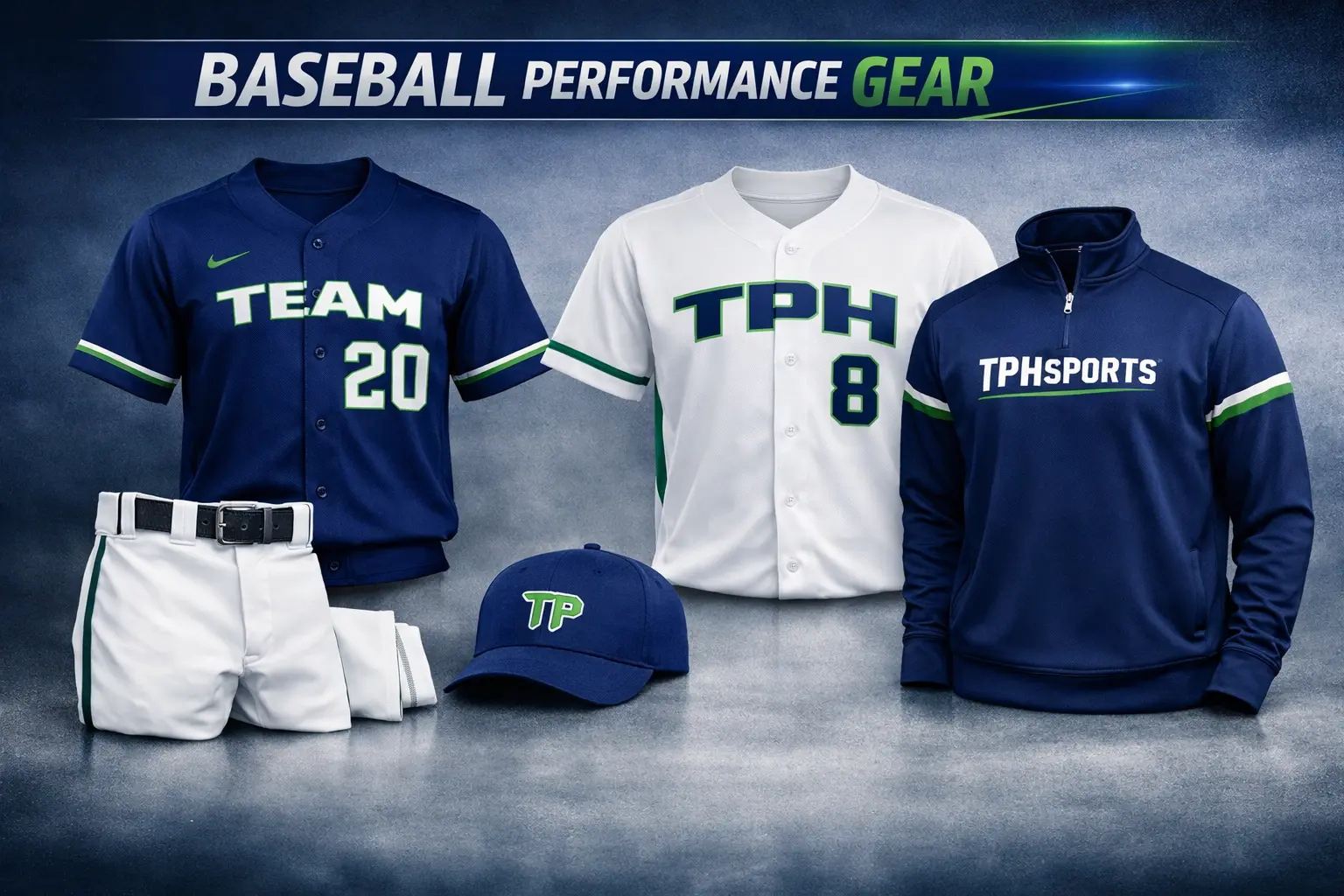 Baseball custom uniform kit by TPH Sports