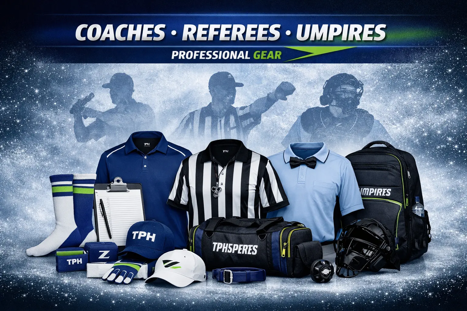 Coaches, Referees & Umpires custom officials apparel by TPH Sports